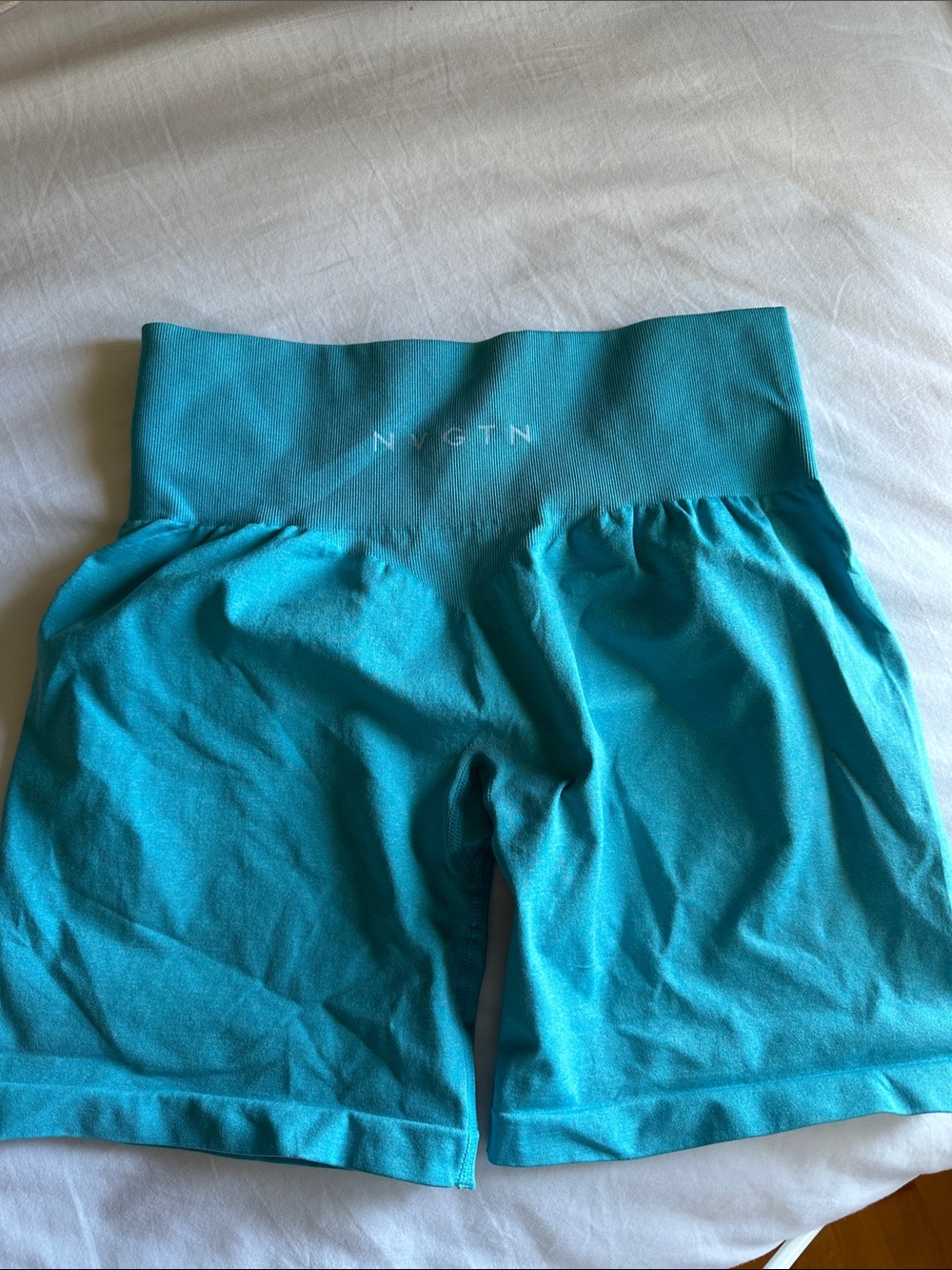 NVGTN Kids High-Waist Turquoise Active Shorts